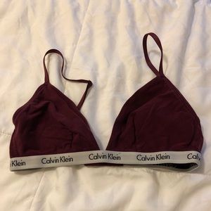 Calvin Klein maroon bralette